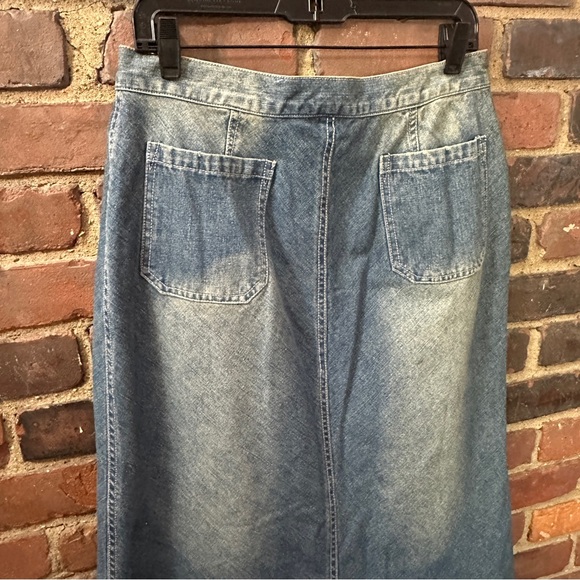 Jeanology Maxi Skirt Denim Y2K Newport News Sz 12 (31 X 39.5) - Picture 5 of 6